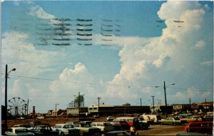 Postcard MD Ocean City The Amusement Park Ferris Wheel Water Tower 1970 J7