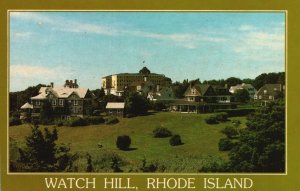 Vintage Postcard Summer Houses And Ocean House View Watch Hill Rhode Island RI