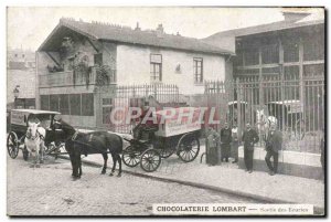 Old Postcard Chocolate Lombart Output stables