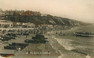 UK Bournemouth The Beach #40 RPPC Photo Postcard 22-8741