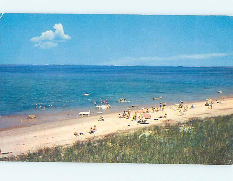 Unused Pre-1980 SCENE AT BEACH Niantic Connecticut CT M6515@