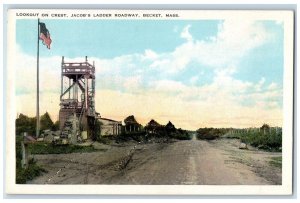 c1930 Lookout Crest Jacob's Ladder Roadway Becket Massachusetts Vintage Postcard