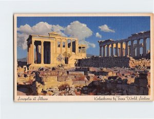 Postcard Acropolis at Athens, Greece