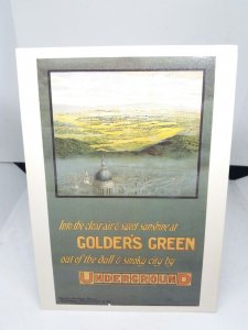 Golders Green London Vintage Underground Railway Advertising Poster Postcard