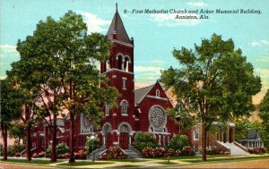 Alabama Anniston First Methodist Church and Acker Memorial Building Curteich