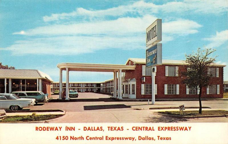 DALLAS, TX Texas    RODEWAY INN~Central Expressway   c1960's Chrome Postcard