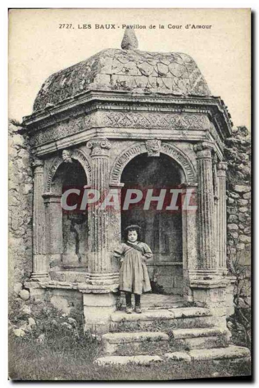 Old Postcard Le Baux Pavilion of the Court of Love