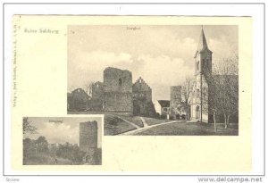 2Views, Burghof, Eingang, Ruine Salzburg, Austria, 1900-1910s