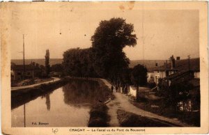 CPA CHAGNY Le Canal vu du Pont de Bouzeron (649491)