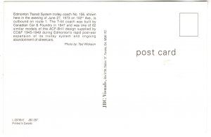 Transit Trolley Coach, 102nd Avenue, Edmonton, Alberta