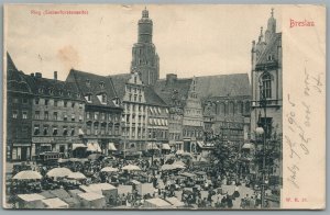 WROCLAW POLAND THE RING BRESLAU GERMANY ANTIQUE POSTCARD