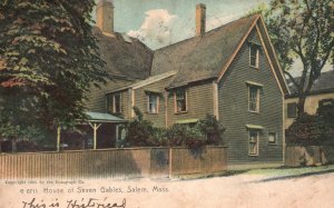 Vintage Postcard 1910's House Of Seven Gables Salem Massachusetts Rotograph Co.