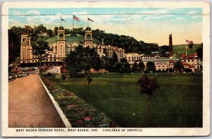 1925 West Baden Springs Hotel Carlsbad Of America Indiana IN Posted Postcard