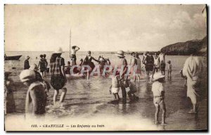 Old Postcard Granville Children in Bath