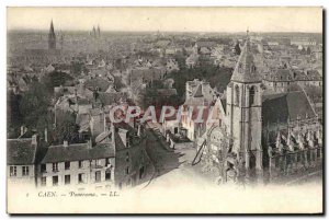Old Postcard Panorama Caen
