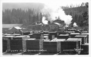 Postcard RPPC Photo California Greenville Setzer's Mill Eastman  23-604