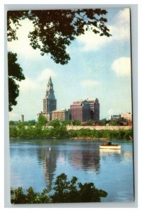 Vintage 1940's Postcard Travelers Tower on the River Hartford Connecticut