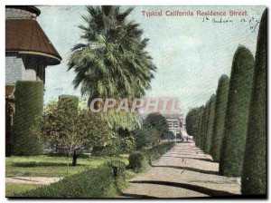 Typical Old Postcard California Street Residence