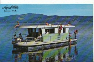 Transport Postcard - Boat - Aqua Villa - Spokane - Washington - Ref 6669A