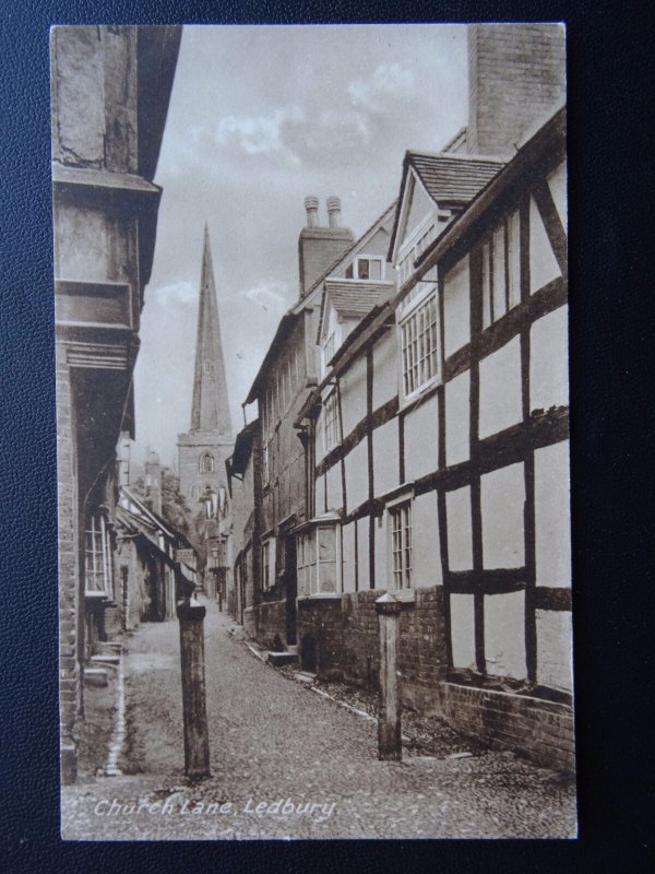 Herefordshire LEDBURY Church Lane - Old Postcard