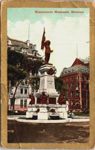 Canada Maisonneuve Monument Montreal Vintage Postcard C093