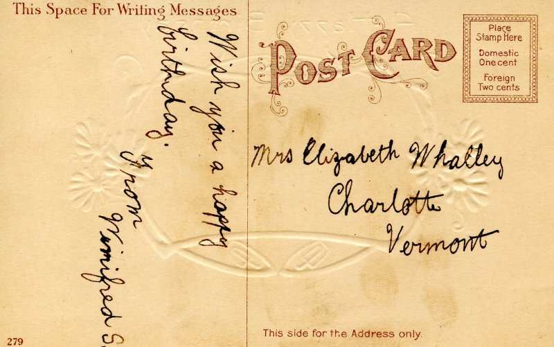 Greeting - Birthday. Embossed, Gold Foil