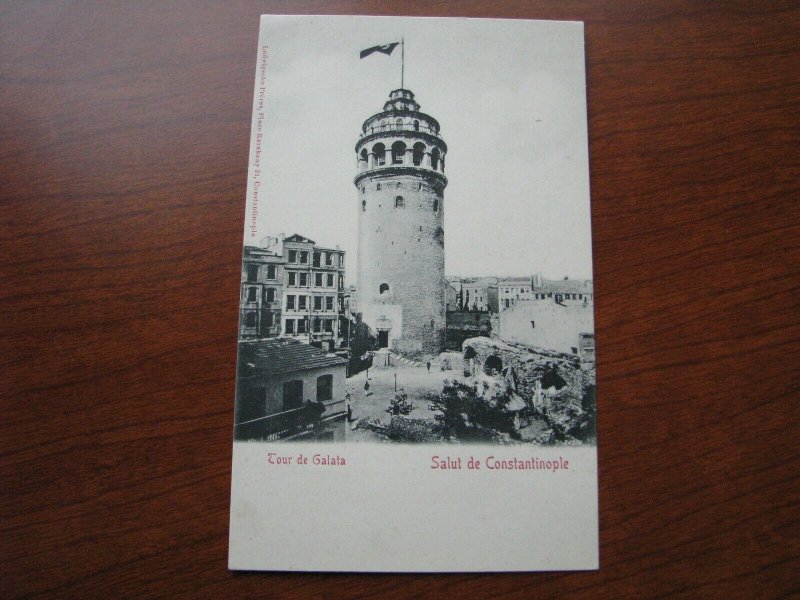 Turkey Postcard 1900-06 UBD Unused Constantinople Tower Galata