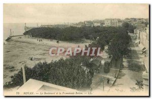 Old Postcard Royan Boulevard and the Walk Botton