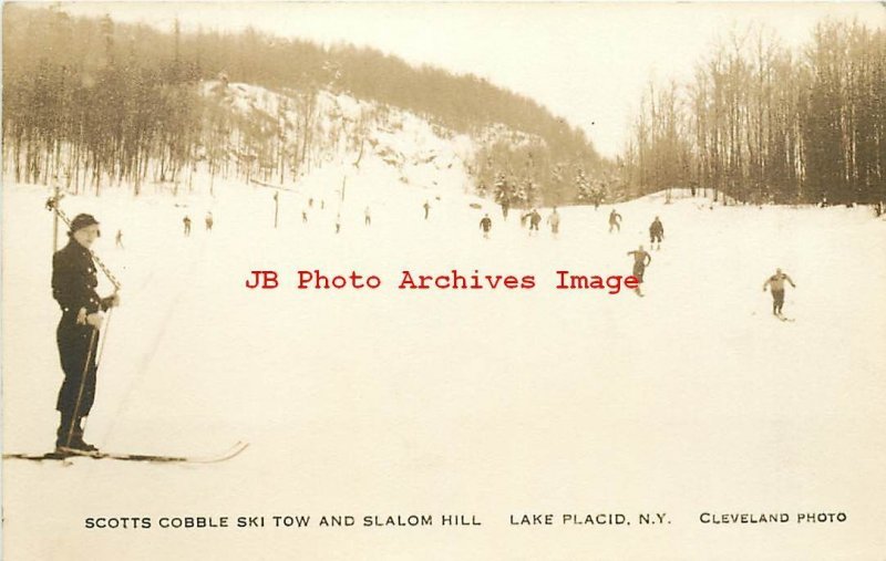 8 Postcards, Lake Placid, New York, RPPC, Ski Jump, Bobsled, Olympic
