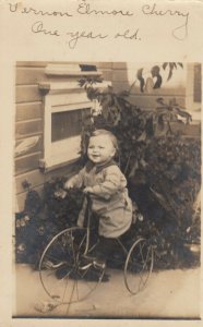 RP; LOS ANGELES, California, 1912; Child on a tricycle