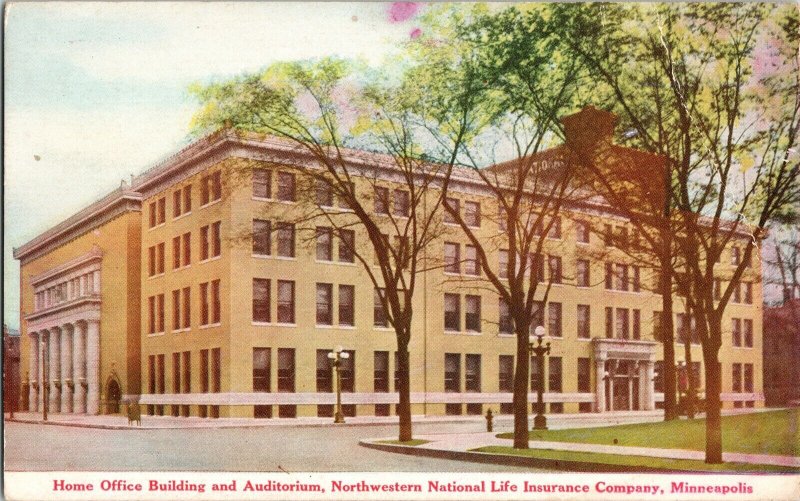 Home Office Building Auditorium Northwestern National Life Insurance Postcard 