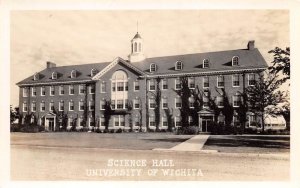 Wichita Kansas University Science Hall Real Photo Postcard AA75486