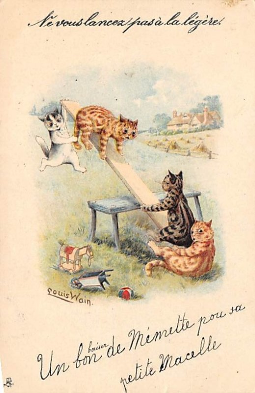 Publisher Raphael Tuck & Sons Artist Louis Wain writing on back 