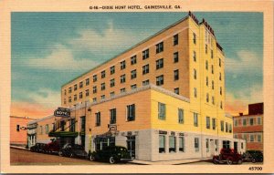Linen Postcard Dixie Hunt Hotel in Gainesville, Georgia~135746