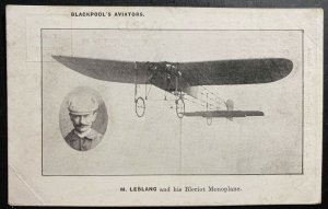 Mint RPPC Real Picture Postcard Early Aviation Leblanc & Bleriot Monoplane