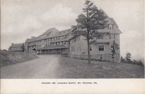 Postcard Pocono Inn Looking North Mt Pocono PA