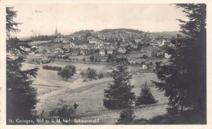 L318 Germany 1929 St Georgen 864 m bad Schwarzwald vintage postcard