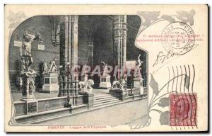 Old Postcard Firenze Loggia dell & # 39Orgagna