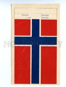 179749 NORWAY flag old paper flag card 1957 year