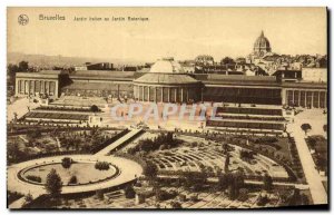 Old Postcard Brussels Italian Garden of the Botanical Garden