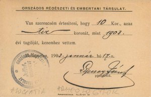 Postcard letter Hungary 1903