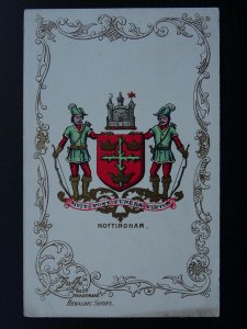 Nottinghamshire NOTTINGHAM Heraldic Coat of Arms c1905 Postcard by Ja Ja