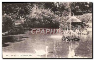 Old Postcard Vichy New Parc Des Cygnes Basin