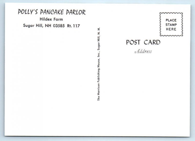 3 Postcards SUGAR HILL, New Hampshire NH ~ POLLY'S PANCAKE PARLOR Antiques 4x6