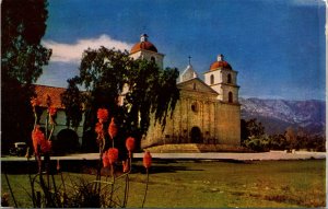 Vtg 1950s Mission Santa Barbara California CA Unused Postcard