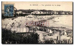 Old Postcard Royan General view of the beach