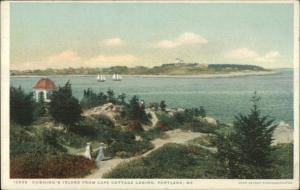 Cushing's Island From Cape Cottage Portland ME Detroit Publishing Postcard