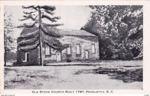 PENDLETON, South Carolina, 40s-50s; Old Stone Church