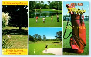 MYRTLE BEACH TRAVELODGE, South Carolina SC ~ GOLF WEEK Golfers c1970s Postcard