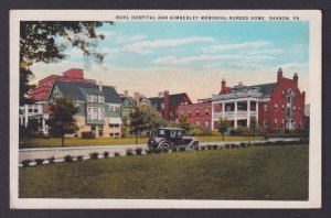 Postcard, United States, Sharon PA, Buhl Hospital And Kimberley Nurses Home